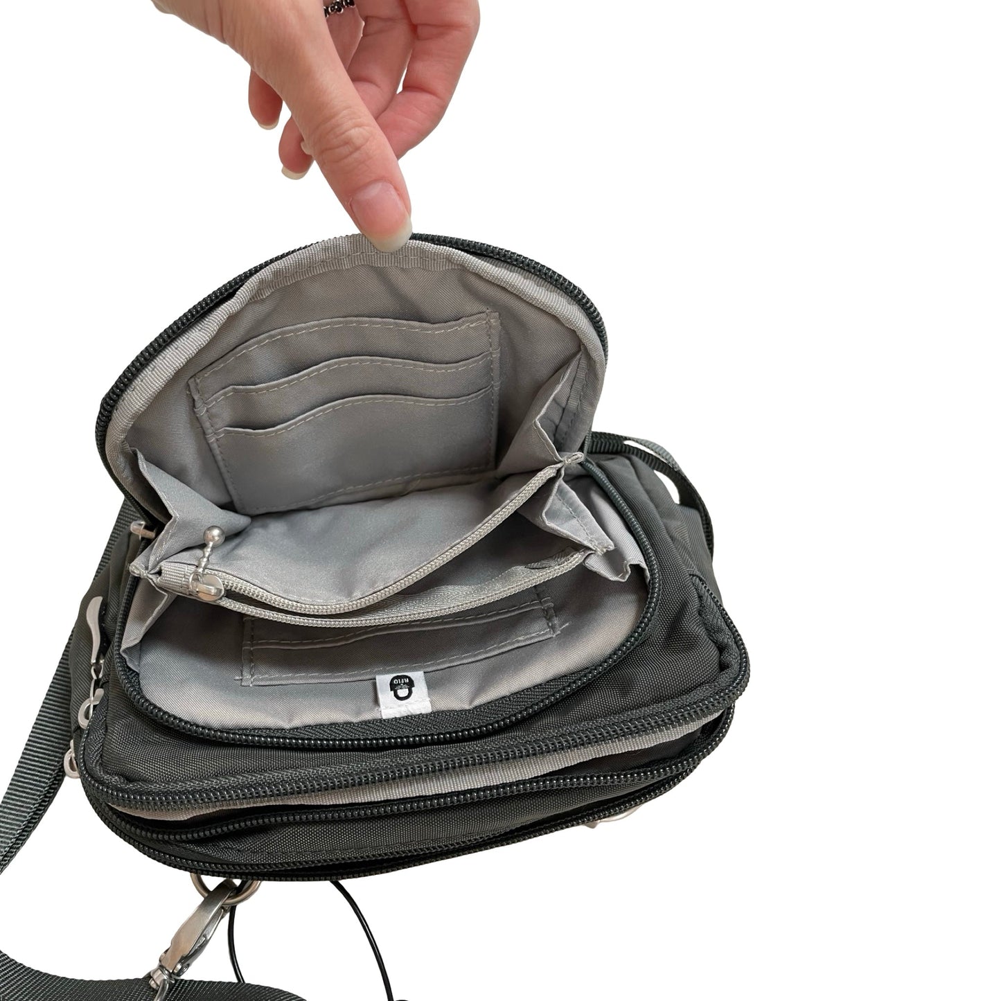 Handbag By Baggallini In Grey, Size:Small