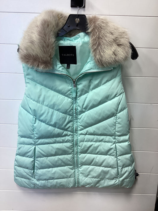Vest Puffer & Quilted By Talbots In Aqua, Size:M