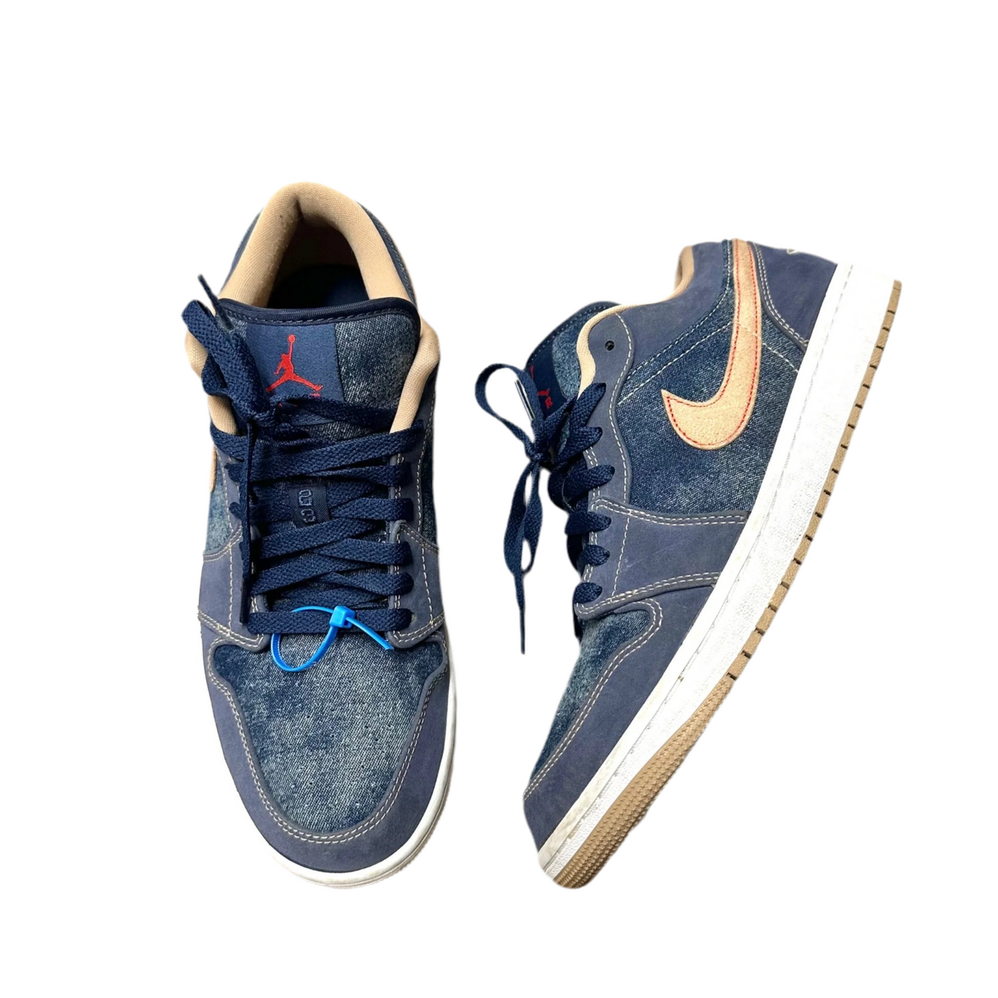 Shoes Luxury Designer By Jordan In Blue & Tan, Size: 11