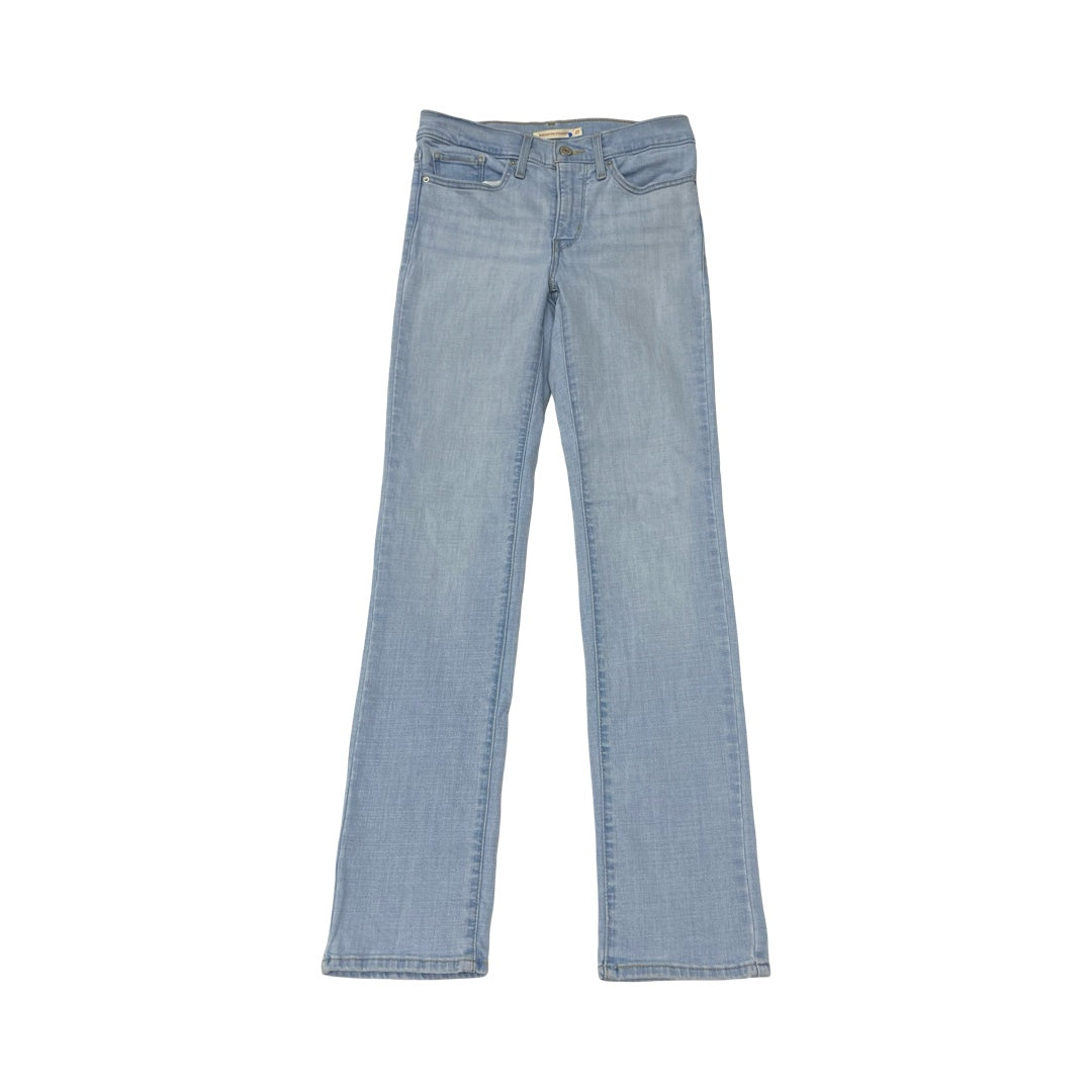 Jeans Straight By Levis In Blue Denim, Size:4