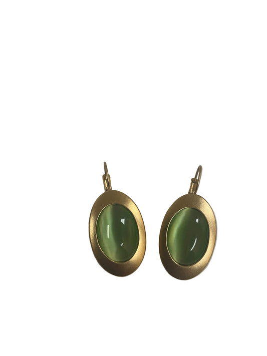 Earrings Dangle/Drop By Clothes Mentor In Gold & Green