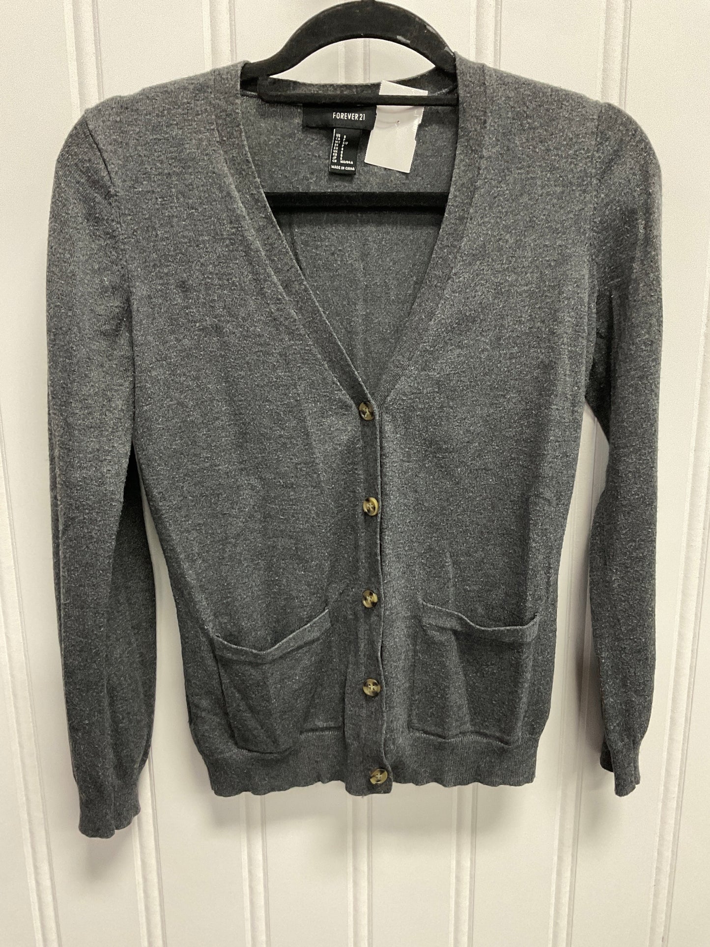 Cardigan By Forever 21 In Grey, Size:S