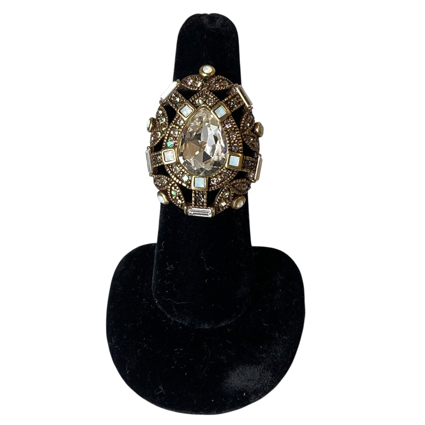 Ring Statement By Heidi Daus In Black & Gold