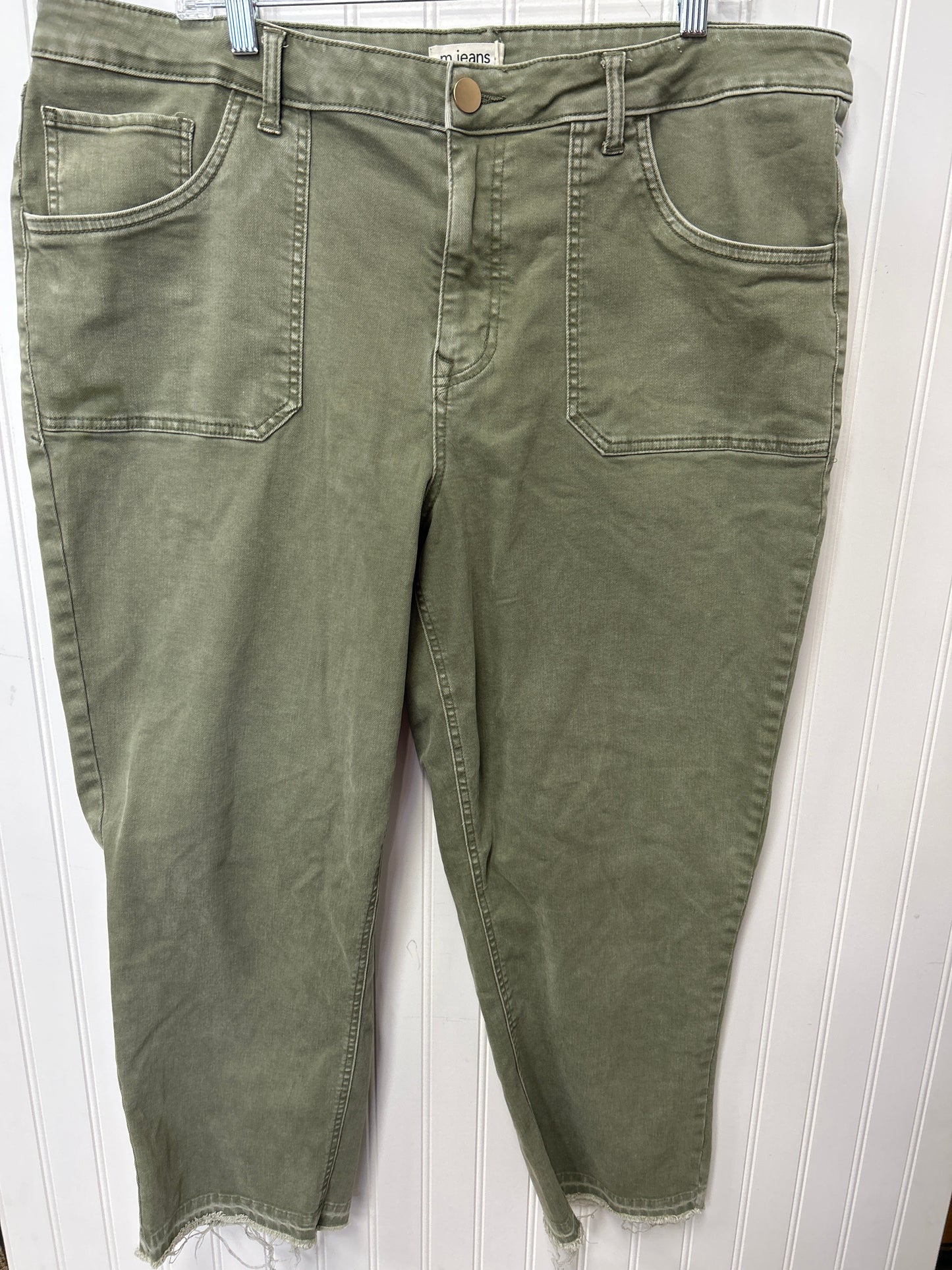 Jeans Cropped By Maurices In Green Denim, Size:22