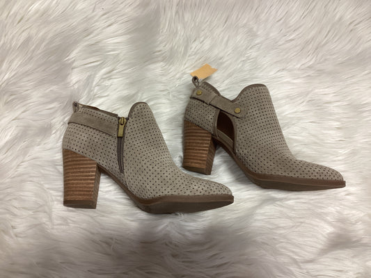 Boots Ankle Heels By Franco Sarto In Taupe, Size:7