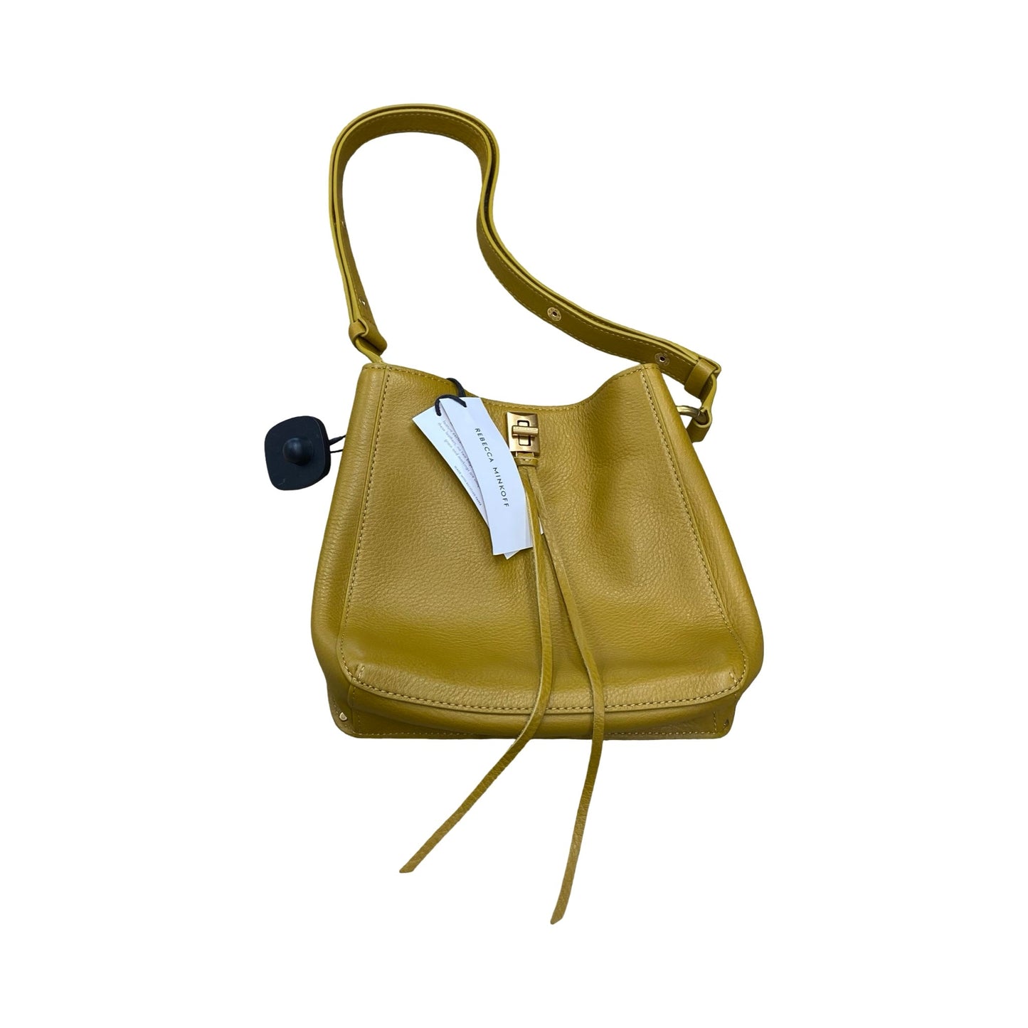 Handbag Designer By Rebecca Minkoff In Gold, Size:Small