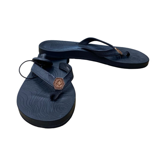 Sandals Flip Flops By Reef In Black, Size:7