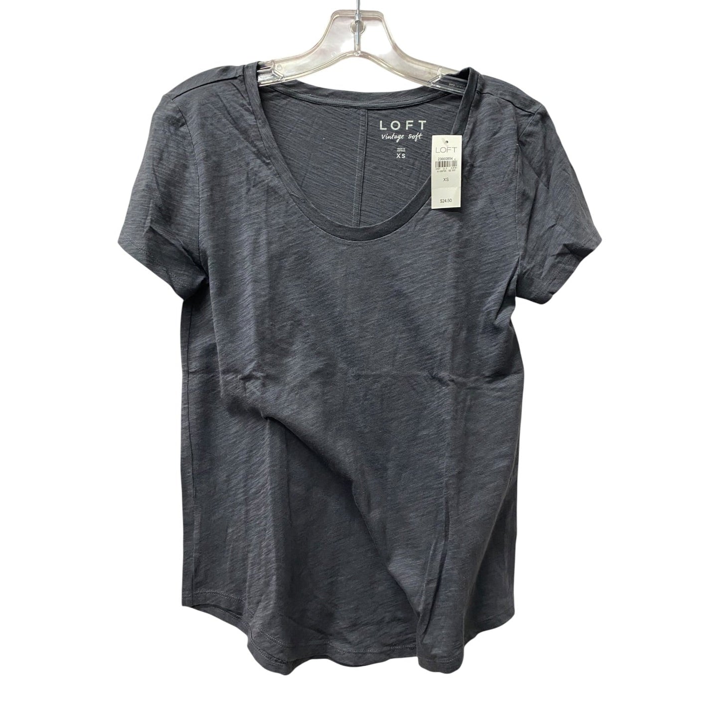 Top Ss Basic By Loft In Grey, Size:Xs