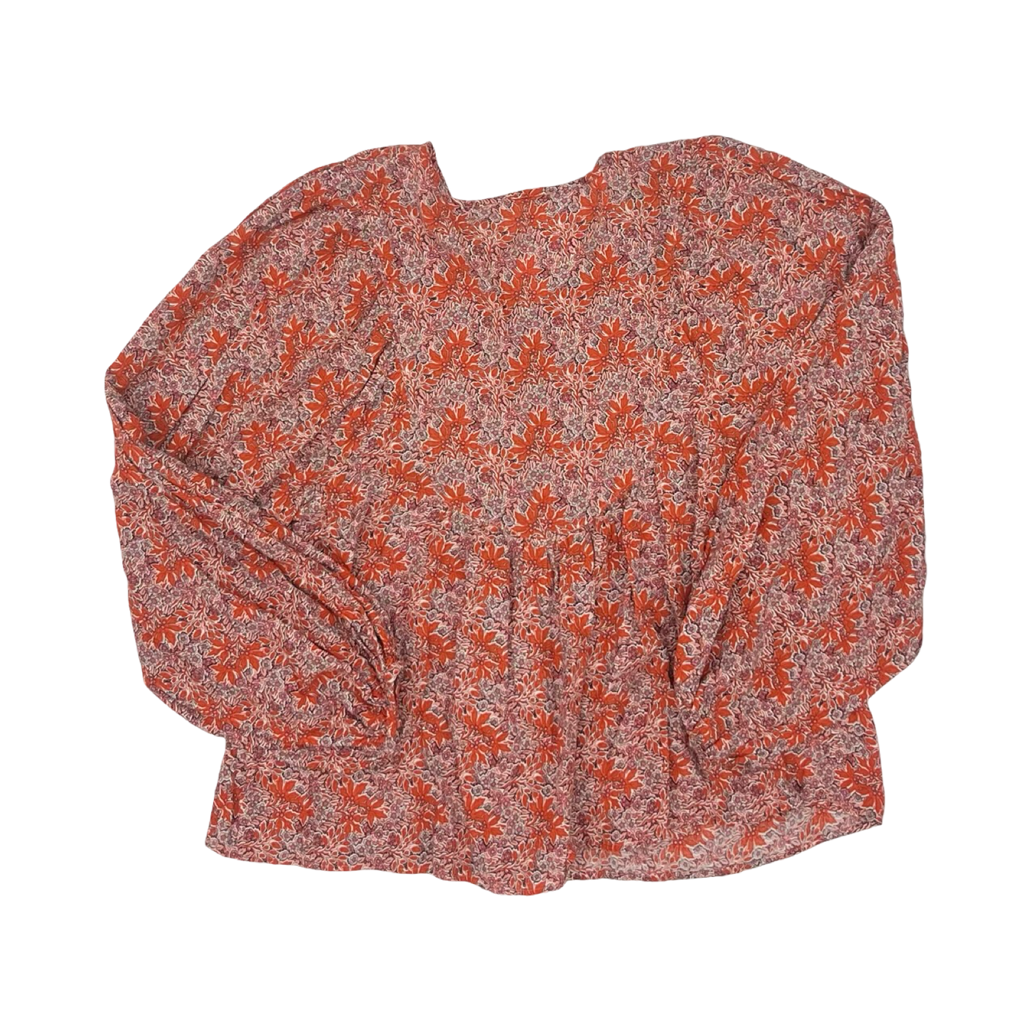 Blouse Ls By Solitaire In Orange, Size:L