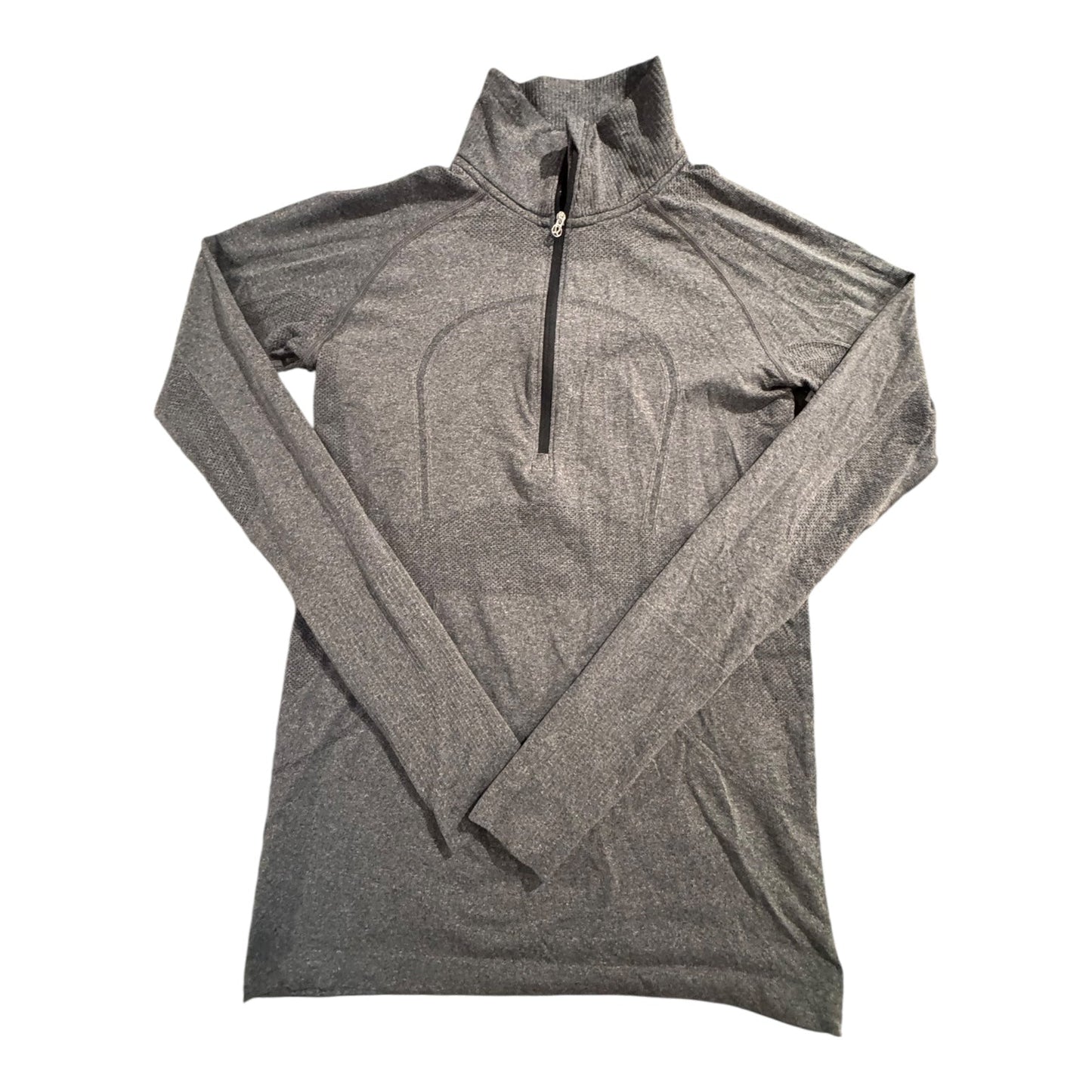 Athletic Top Ls Crewneck By Lululemon In Grey, Size:10
