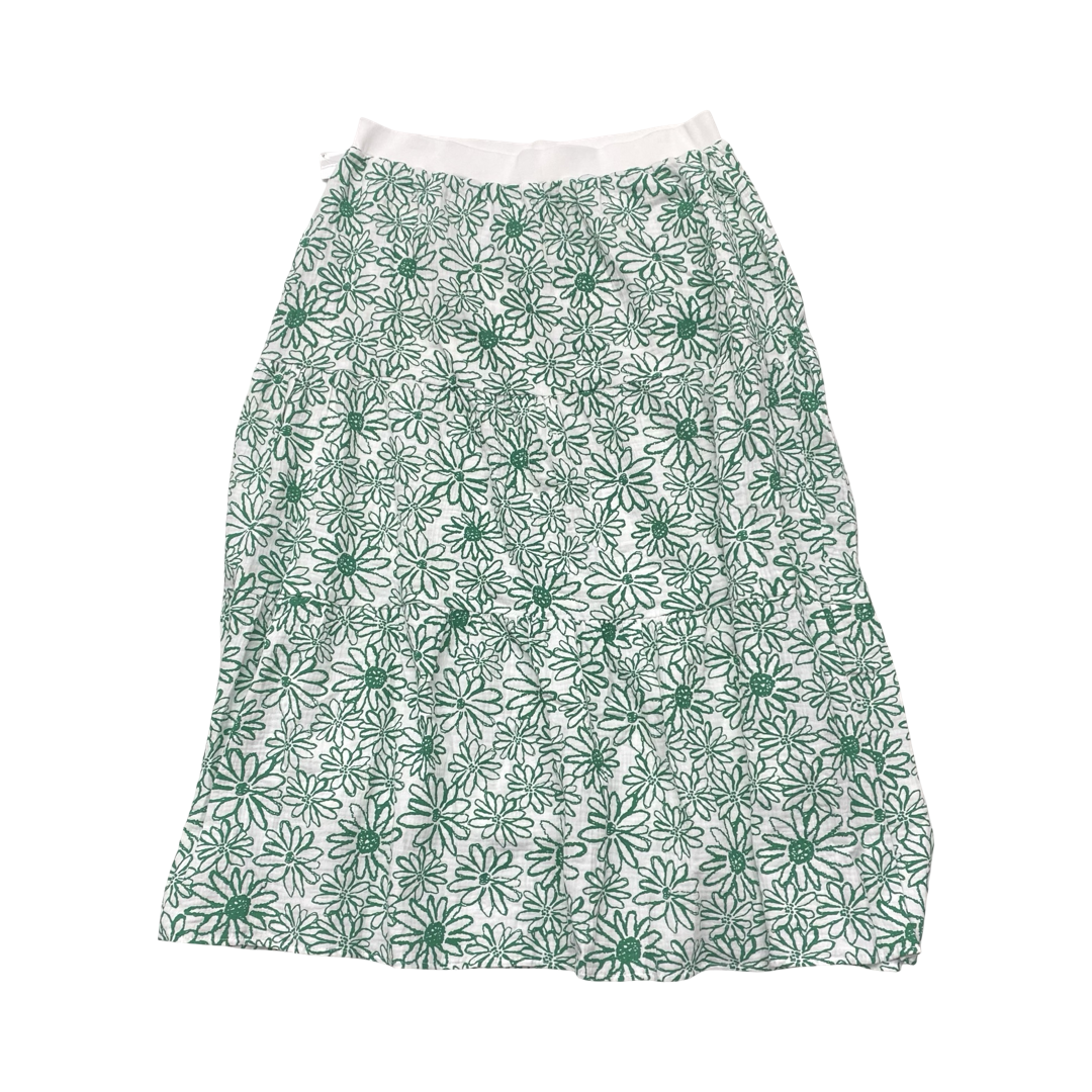 Skirt Maxi By Cmc In Green & White, Size:Xl