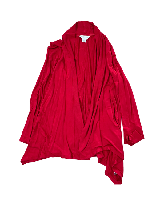 Cardigan By Liz Claiborne In Red, Size:Xl