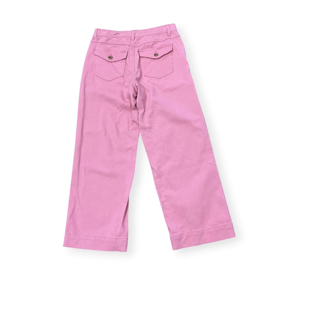 Jeans Wide Leg By Curve Appeal In Pink Denim, Size:10