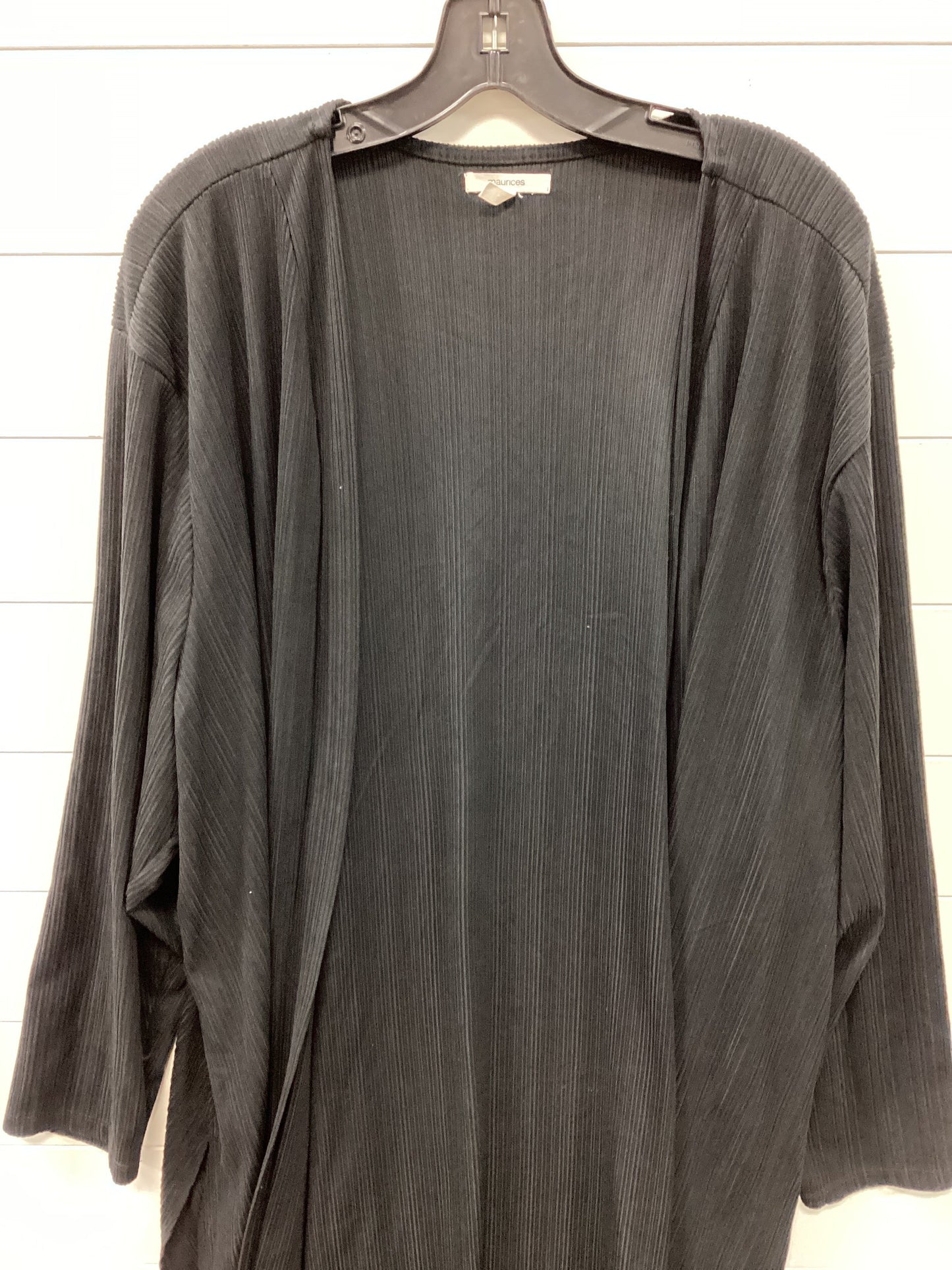 Cardigan By Maurices In Black, Size:4X