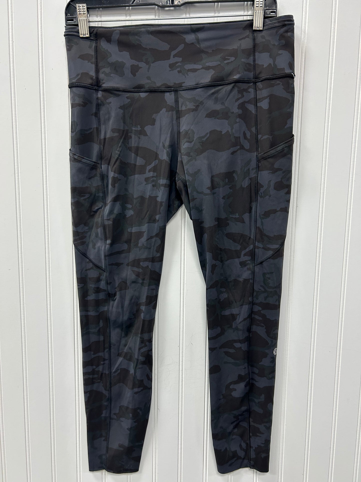 Athletic Leggings By Lululemon In Camouflage Print, Size:10