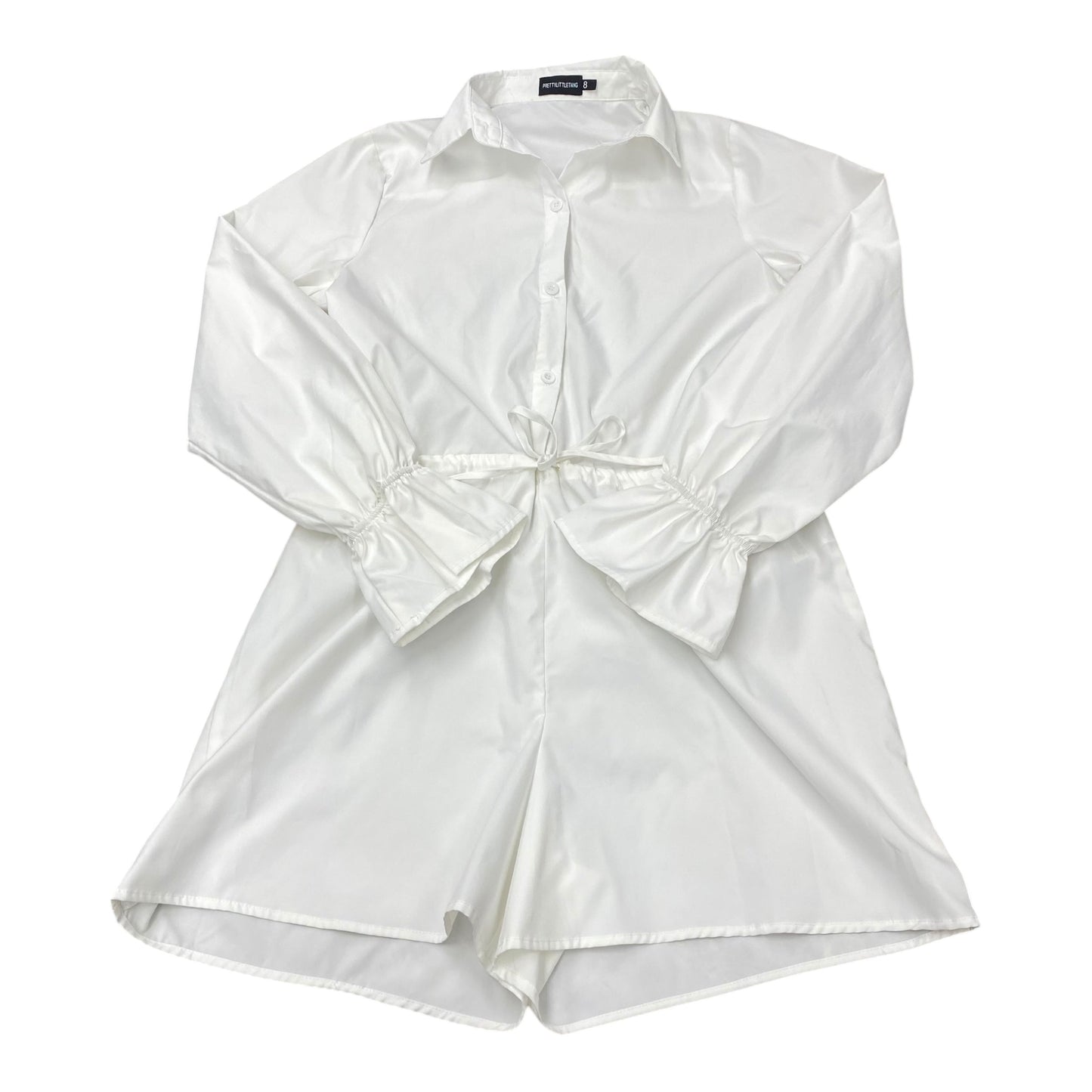 Dress Casual Midi By Pretty Little Thing In White, Size:8