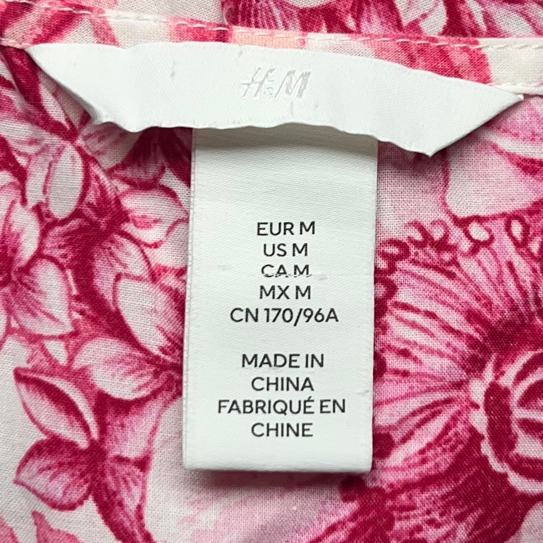 Dress Casual Maxi By H&m In Pink & White, Size: M