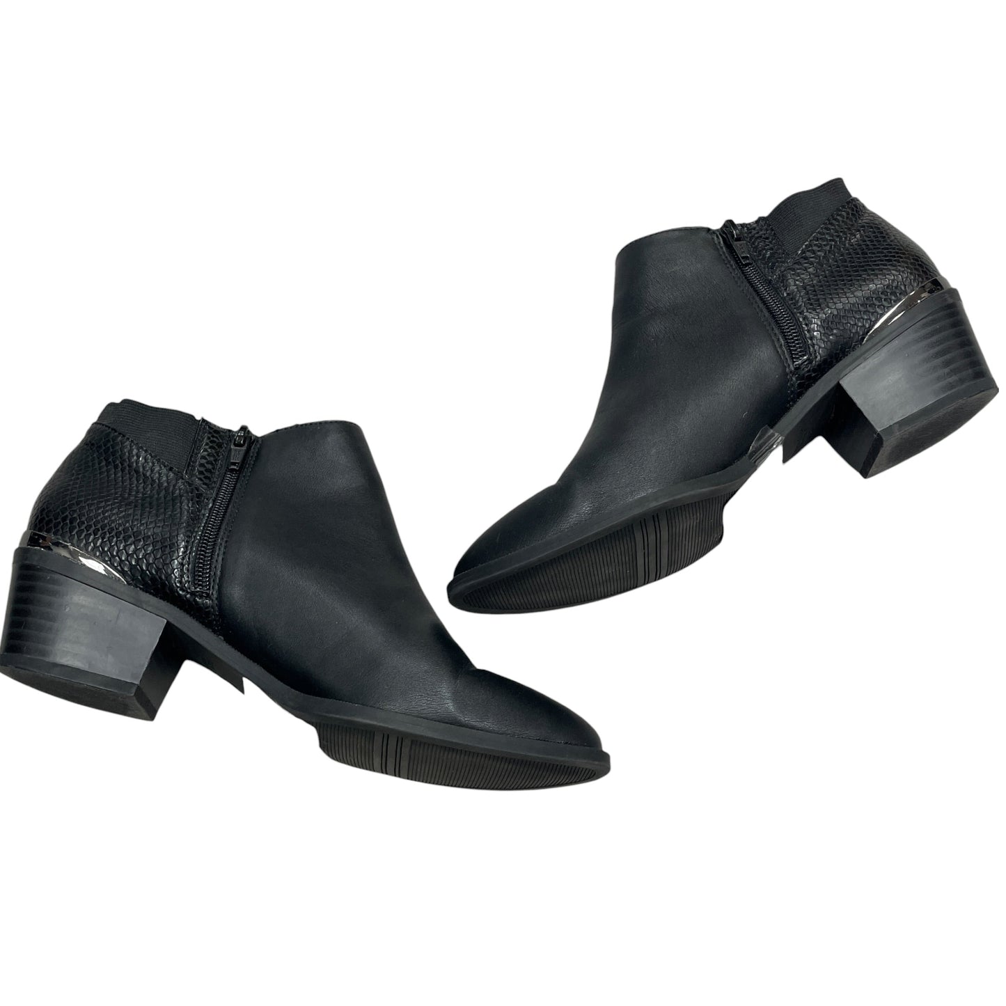 Boots Ankle Heels By Simply Vera In Black, Size: 8