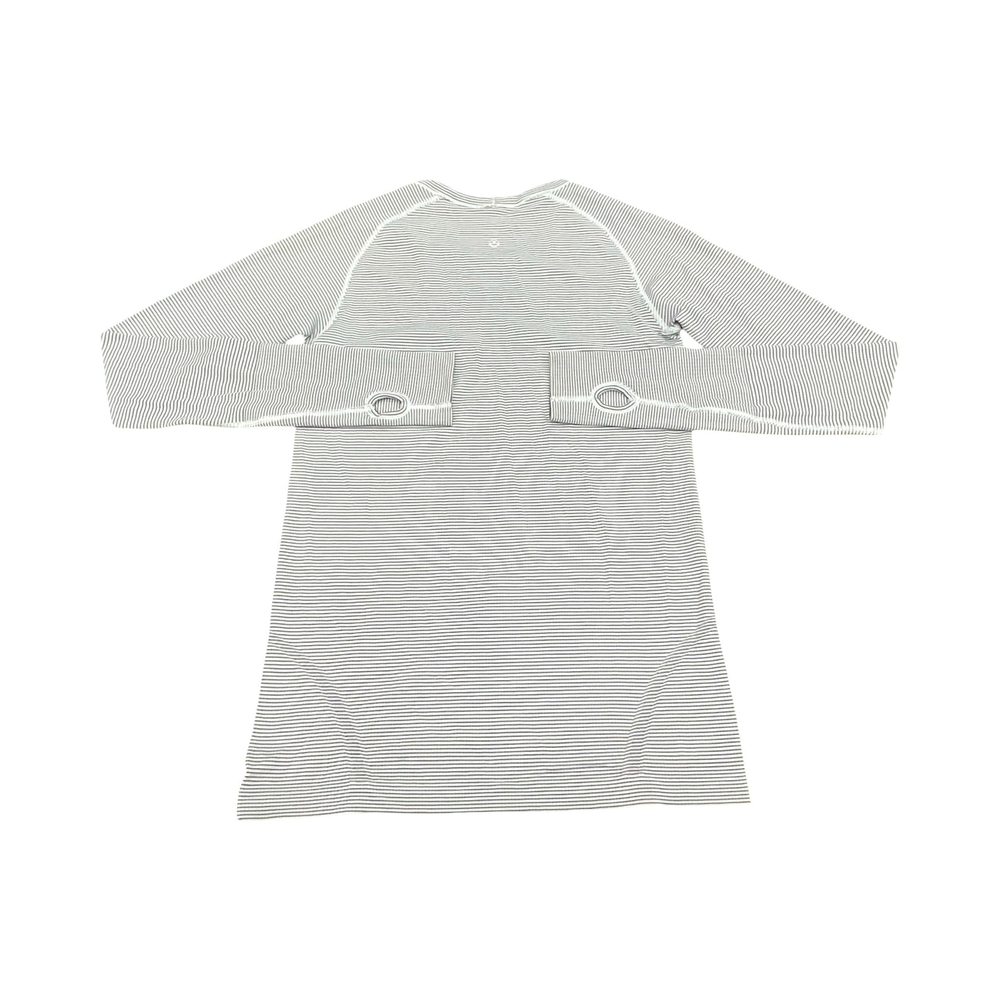 Athletic Top Ls Collar By Lululemon In Striped Pattern, Size:8