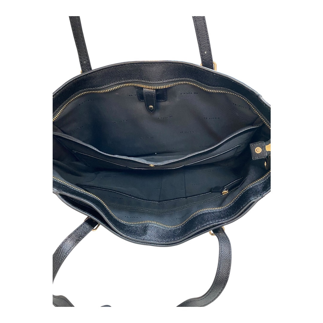 Handbag Designer By Coach In Black, Size:Large