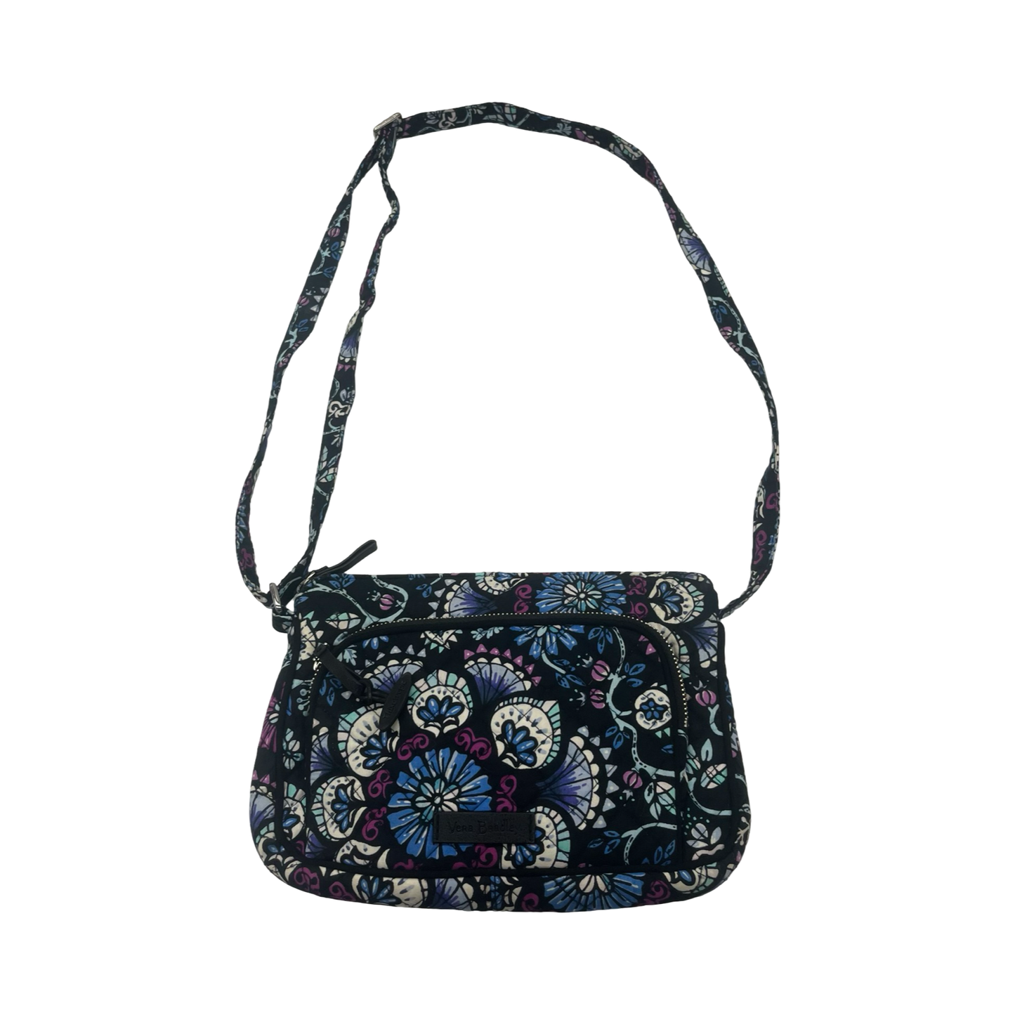Crossbody By Vera Bradley In Black & Blue, Size:Small