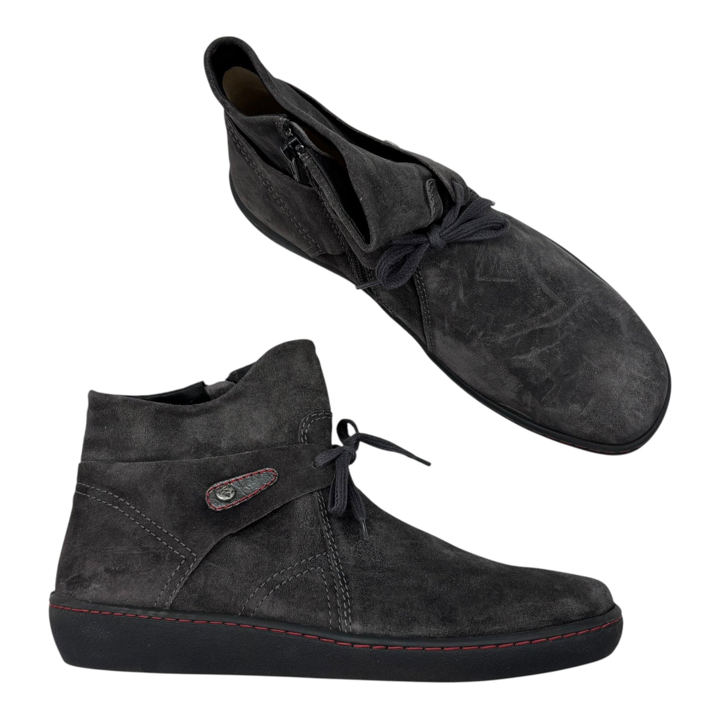 Boots Ankle Flats By Clothes Mentor In Grey, Size:10.5