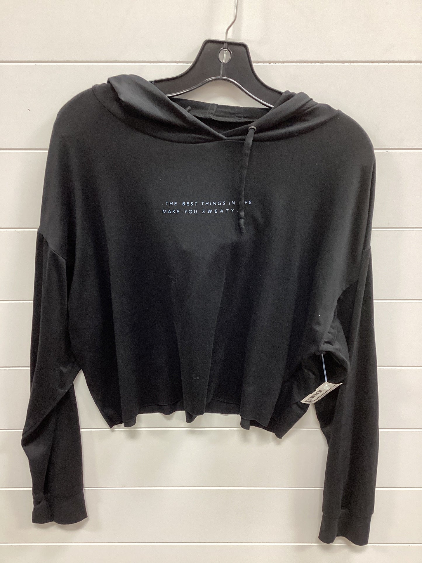 Athletic Top Ls Hoodie By Cmc In Black, Size:M