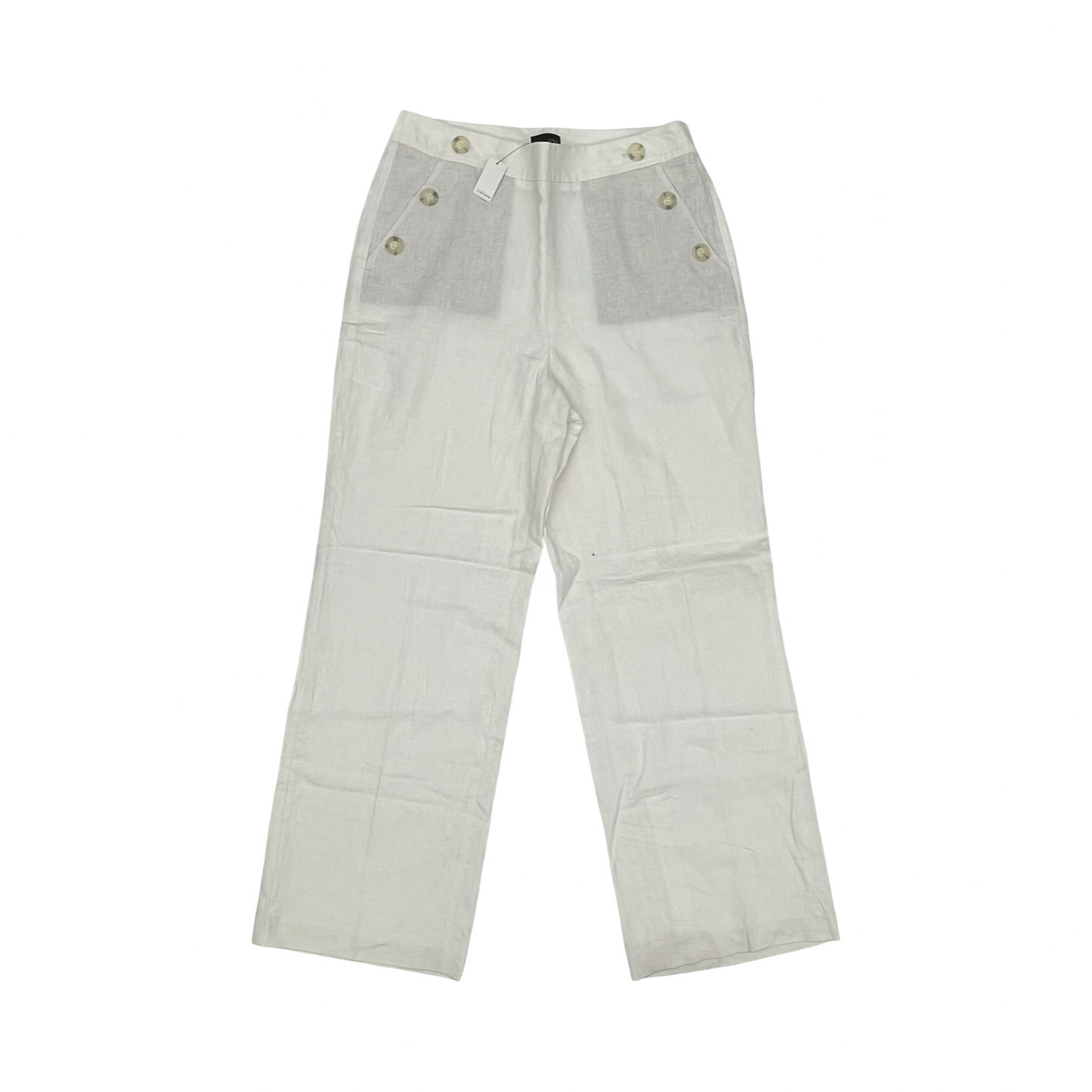 Pants Linen By Talbots In White, Size:10
