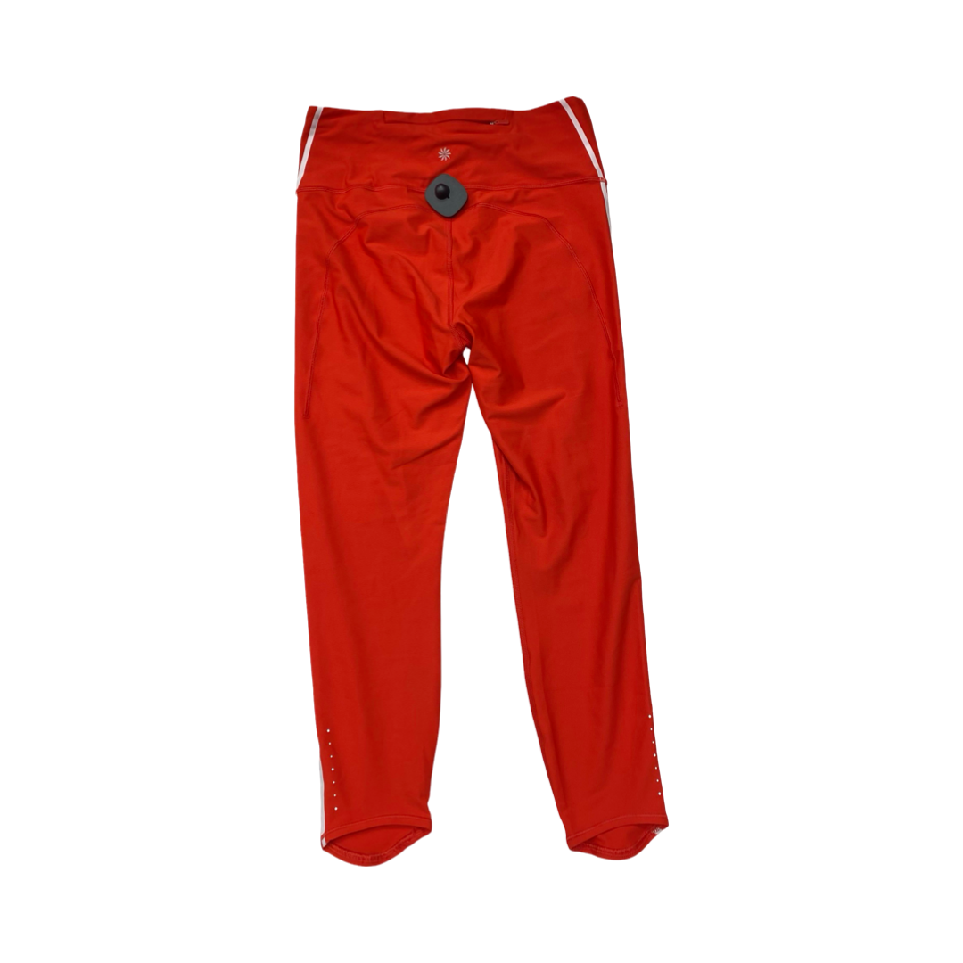 Athletic Leggings By Athleta In Red & White, Size:M