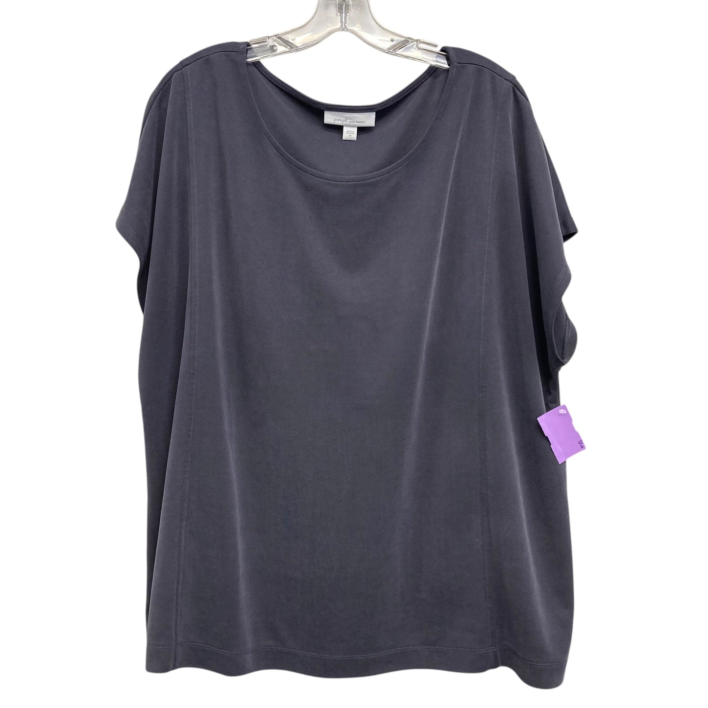 Top Sleeveless By Pure Jill In Blue, Size:2X