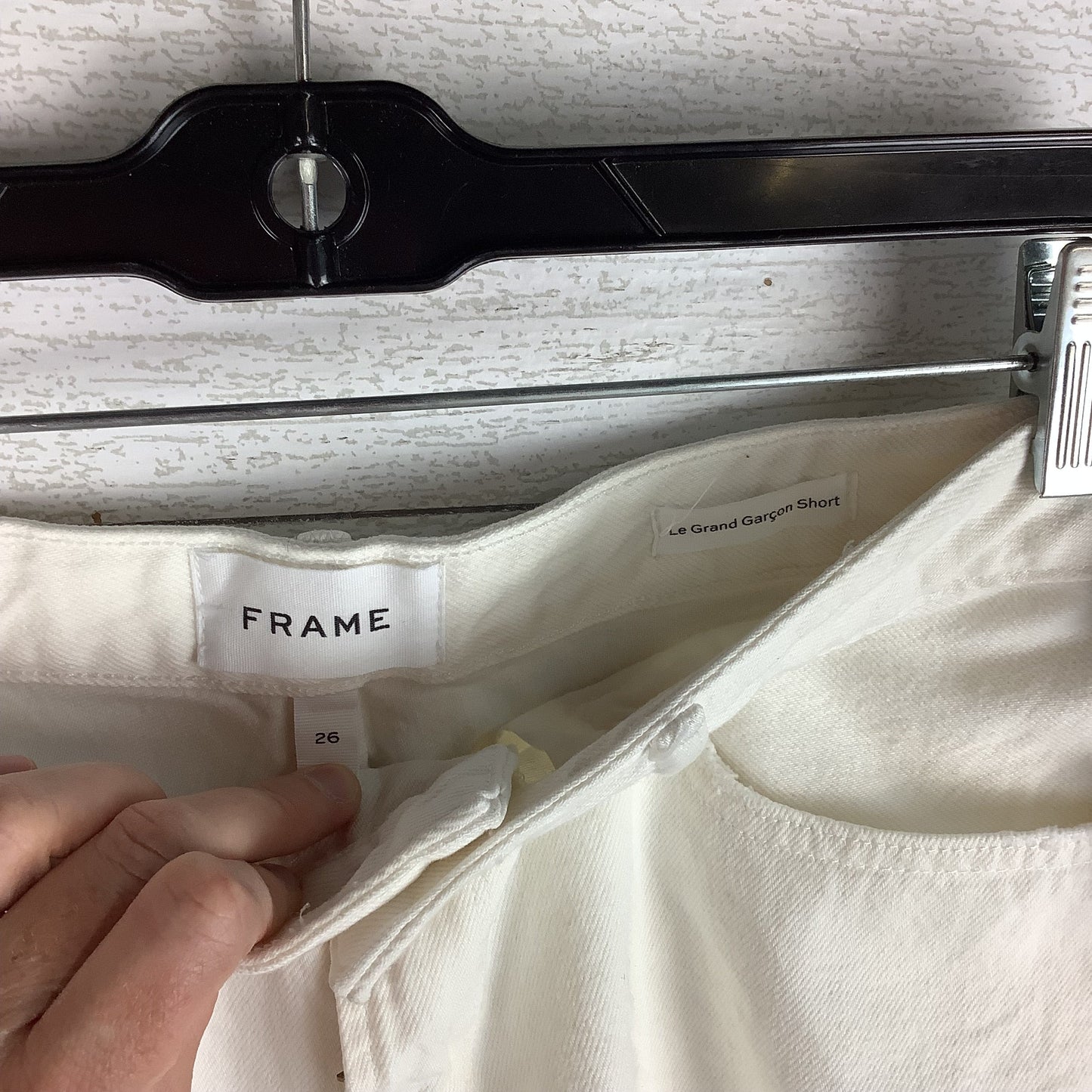 Shorts By Frame In White Denim, Size: 4 (26)