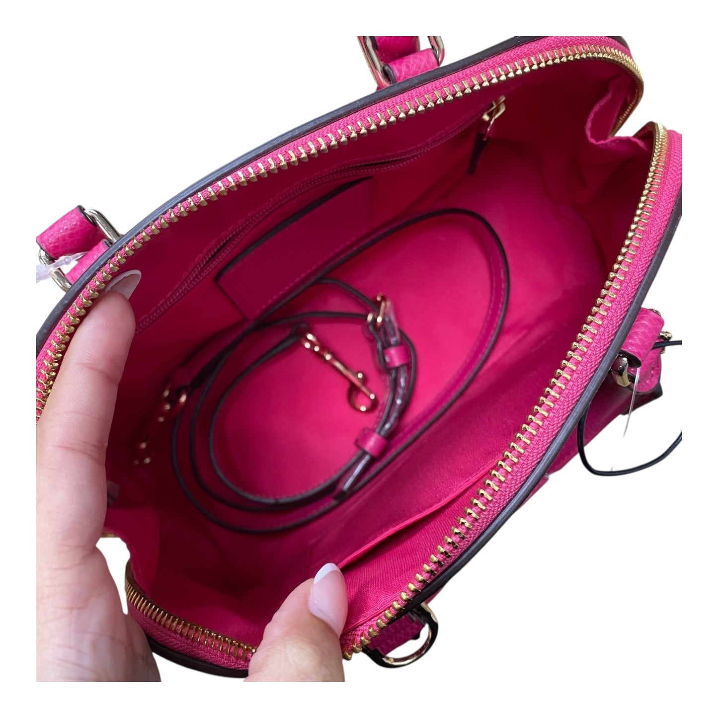 Handbag Designer By Coach In Pink, Size:Small