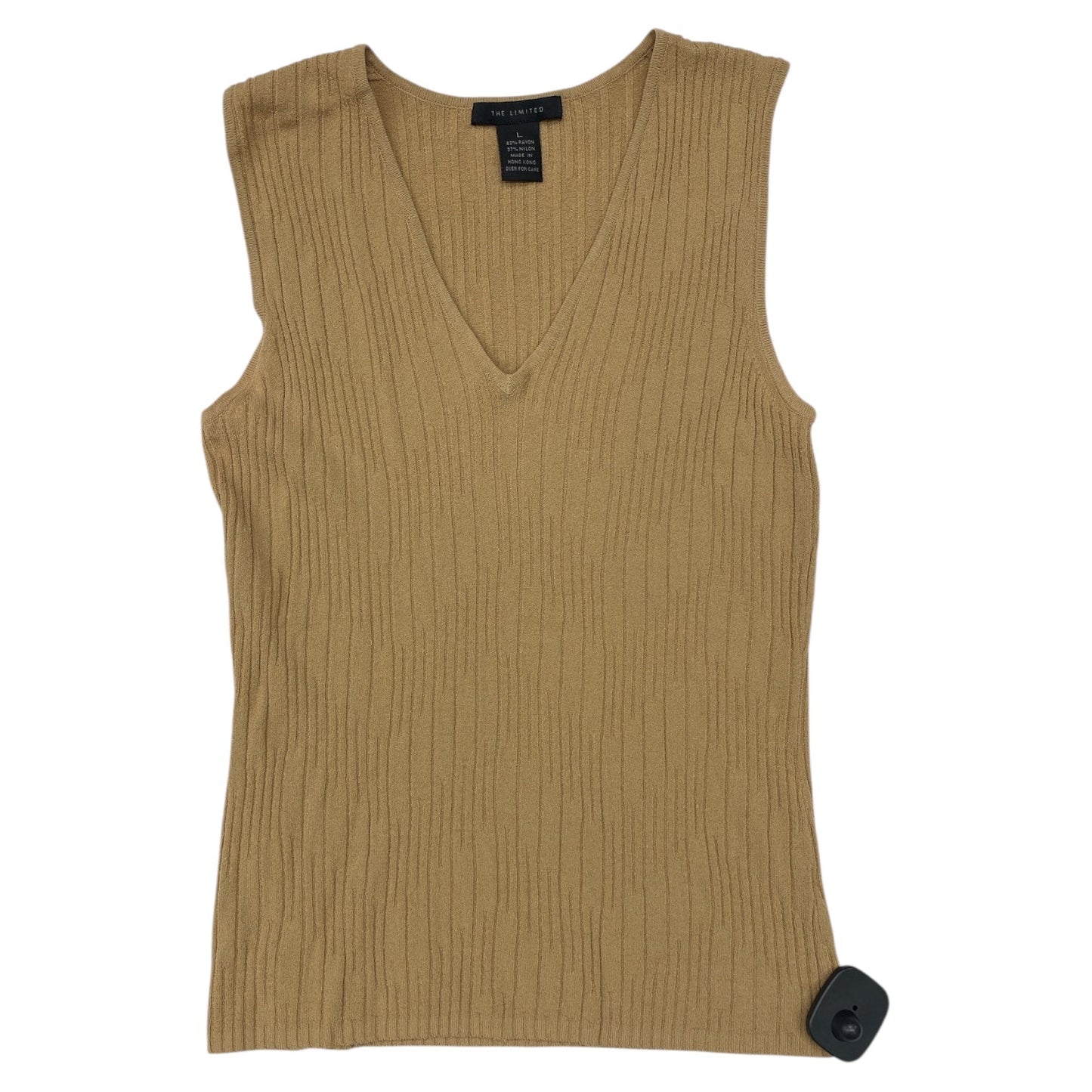 Top Sleeveless By Limited In Brown, Size:L