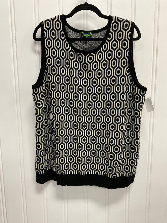 Vest Sweater By C Wonder In Black & Grey, Size:Xl
