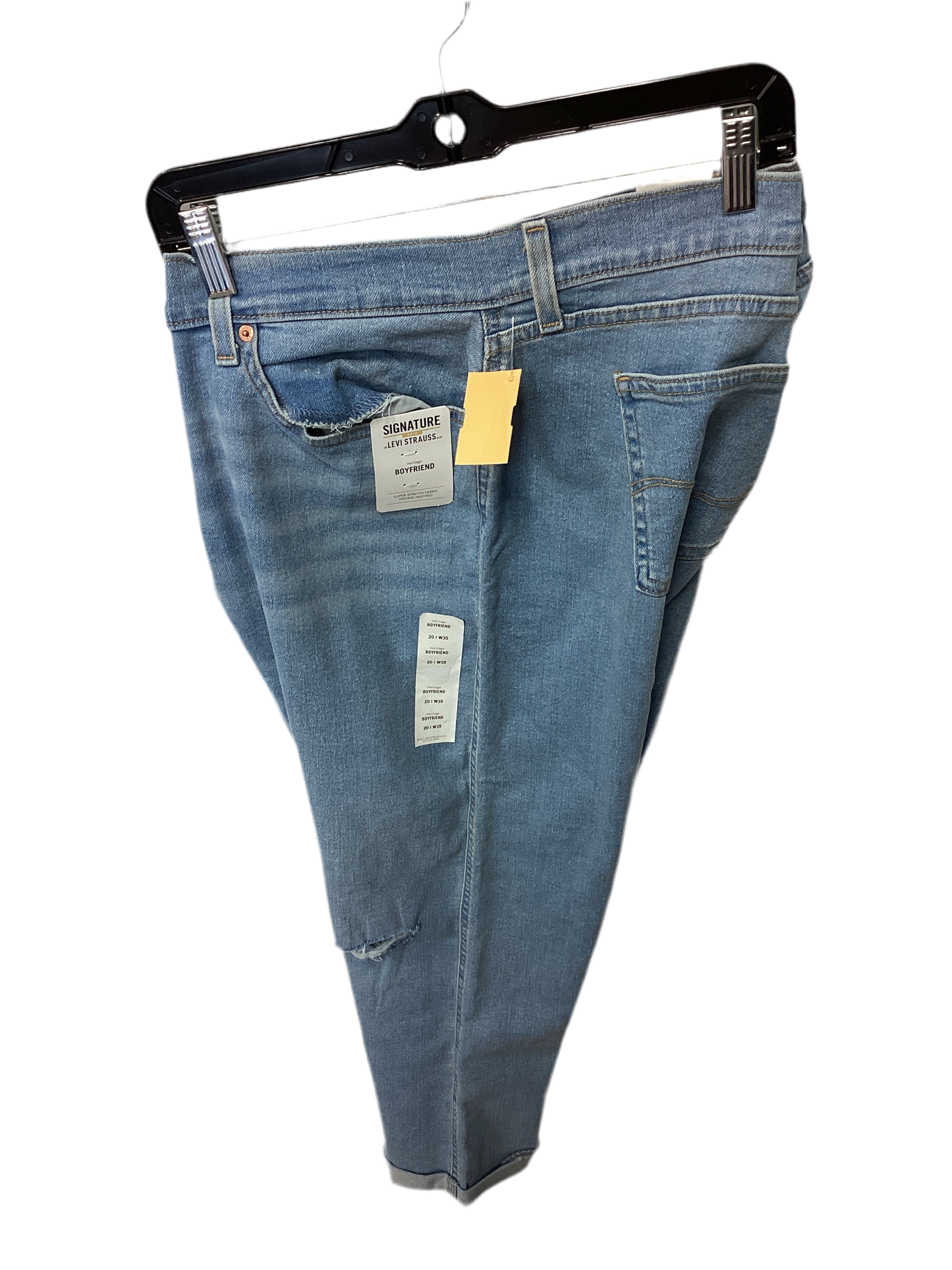 Jeans Boyfriend By Levis In Blue Denim, Size:20