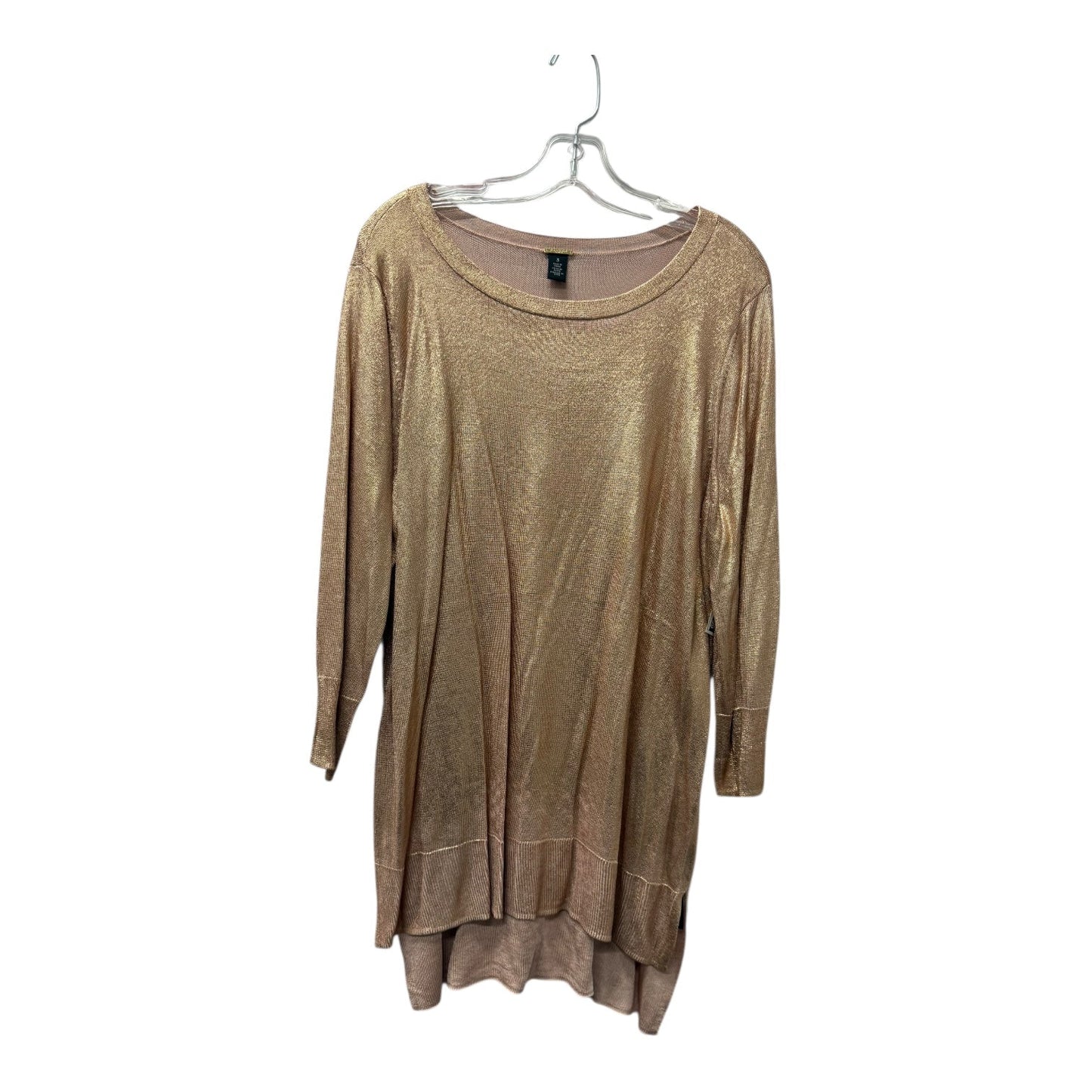 Top Ls By Chicos In Rose Gold, Size:Xl