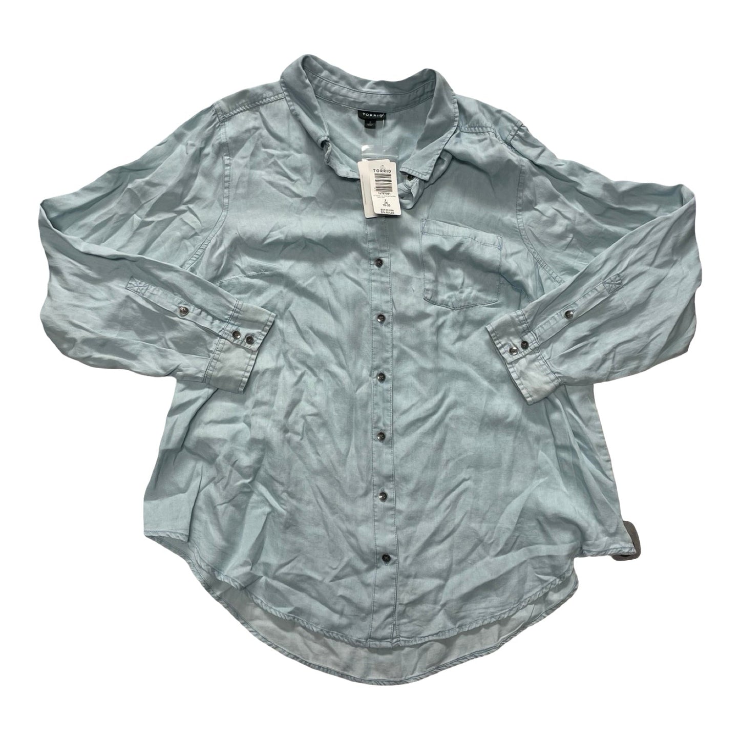 Top Ls By Torrid In Blue, Size:2X
