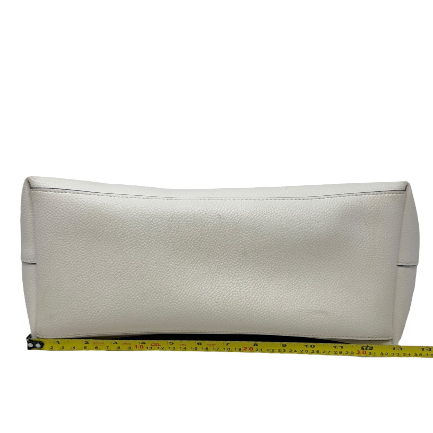 Leather Town Tote Designer By Coach, Size: Large