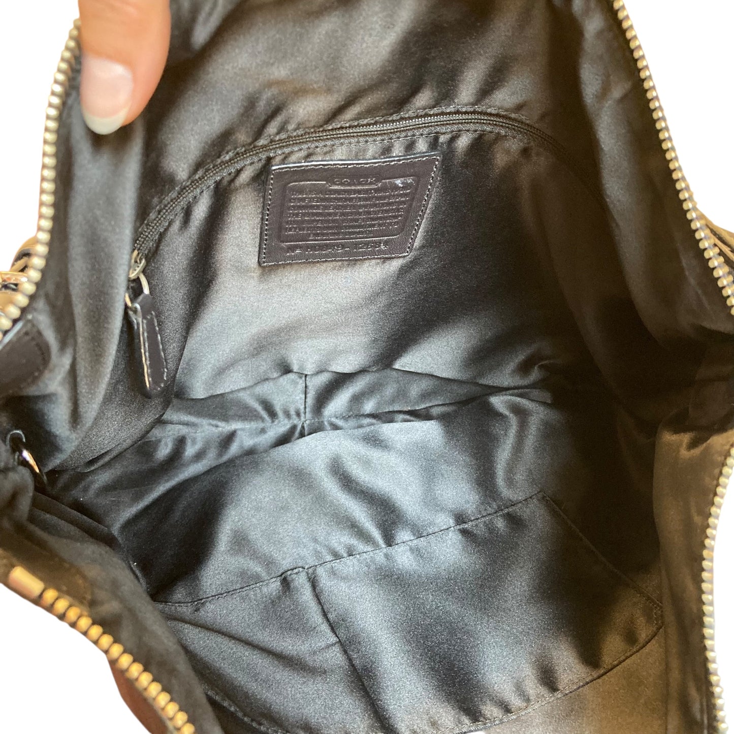 Handbag Designer By Coach In Black, Size:Large