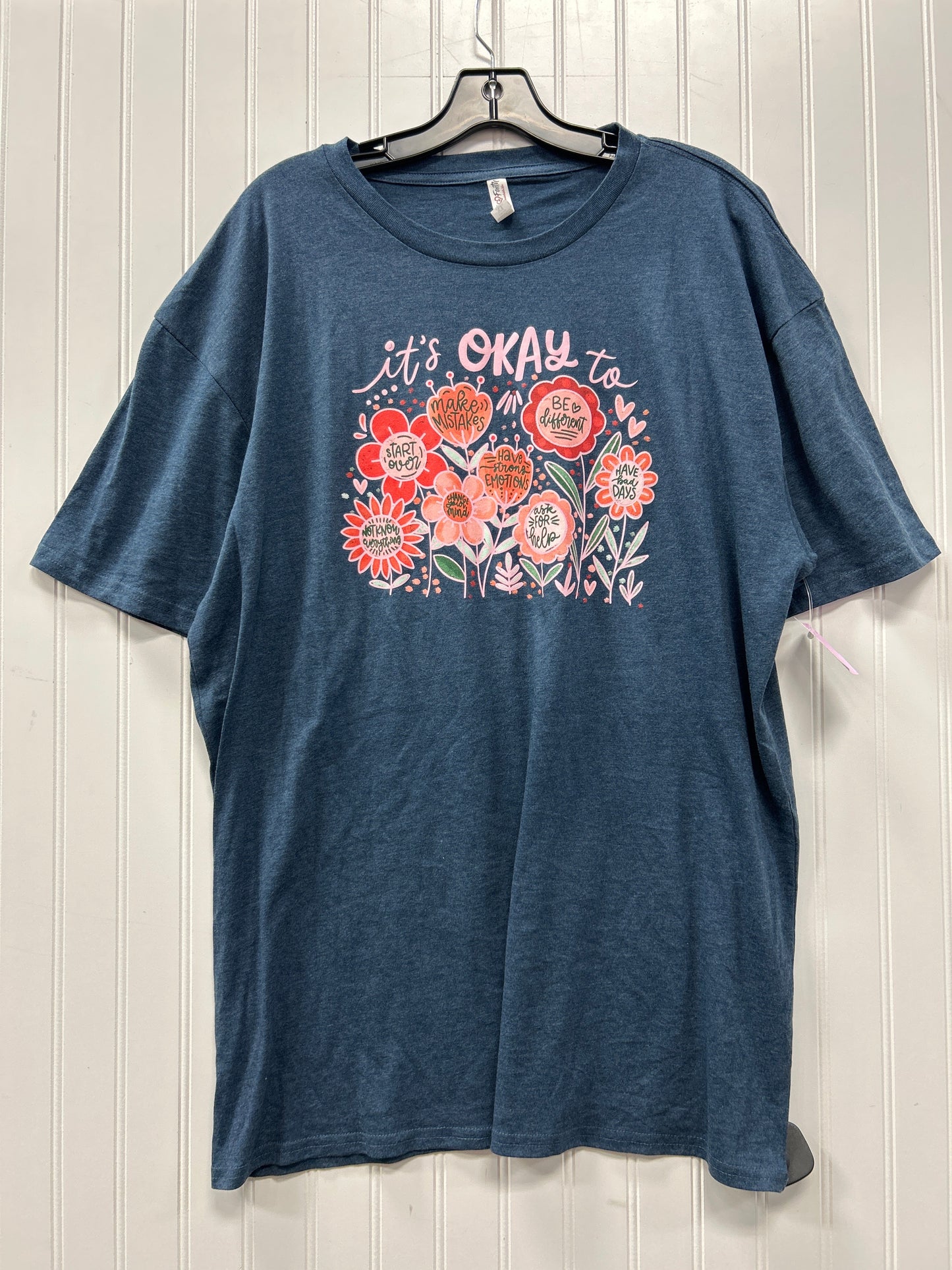 Top Ss By Clothes Mentor In Navy, Size:Xl