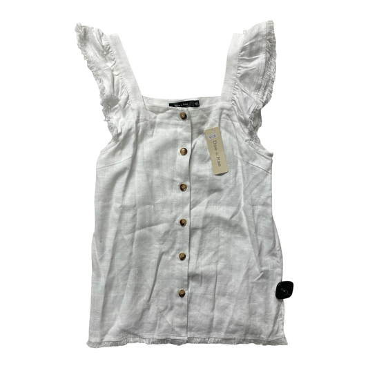 Top Sleeveless By Doe & Rae In White, Size:S