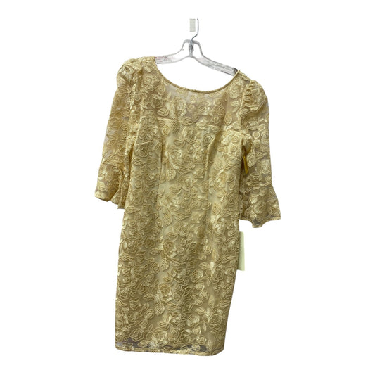 Dress Casual Short By Adrianna Papell In Tan, Size:M