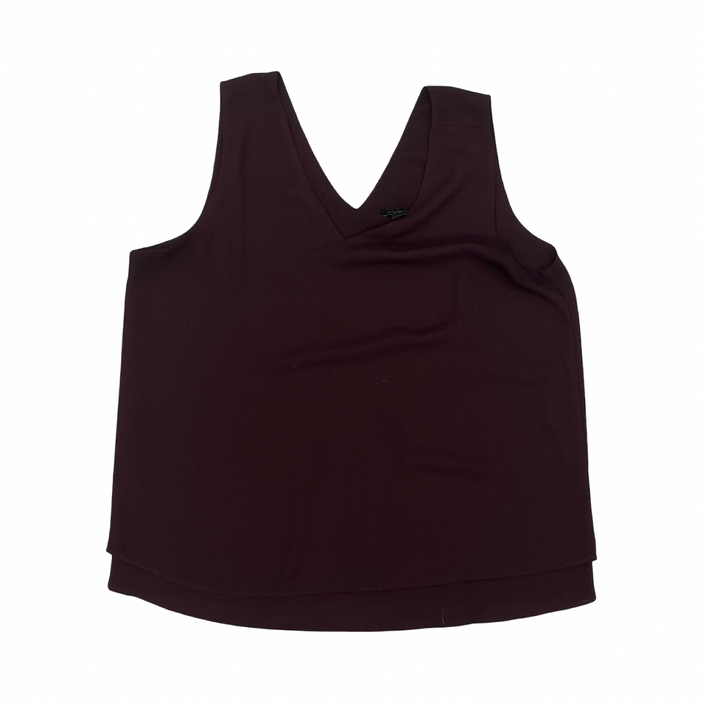 Blouse Sleeveless By Ann Taylor In Purple, Size:L