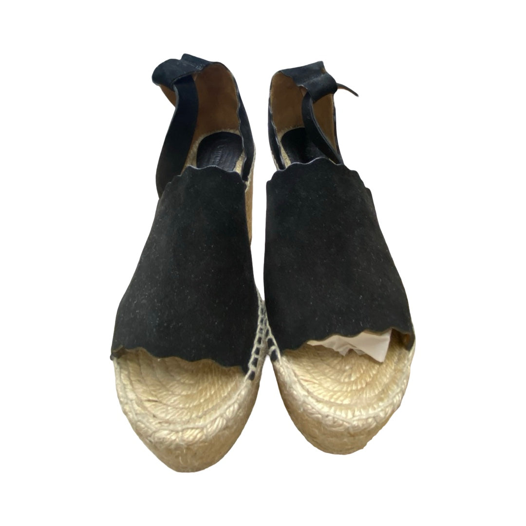 Shoes Luxury Designer By Chloe In Black & Tan, Size:7.5