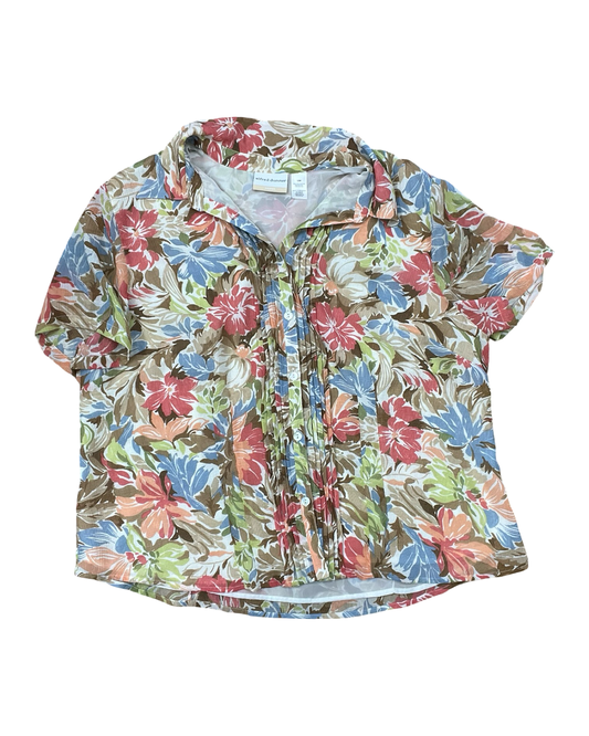 Blouse Ss By Alfred Dunner In Multi, Size:1X