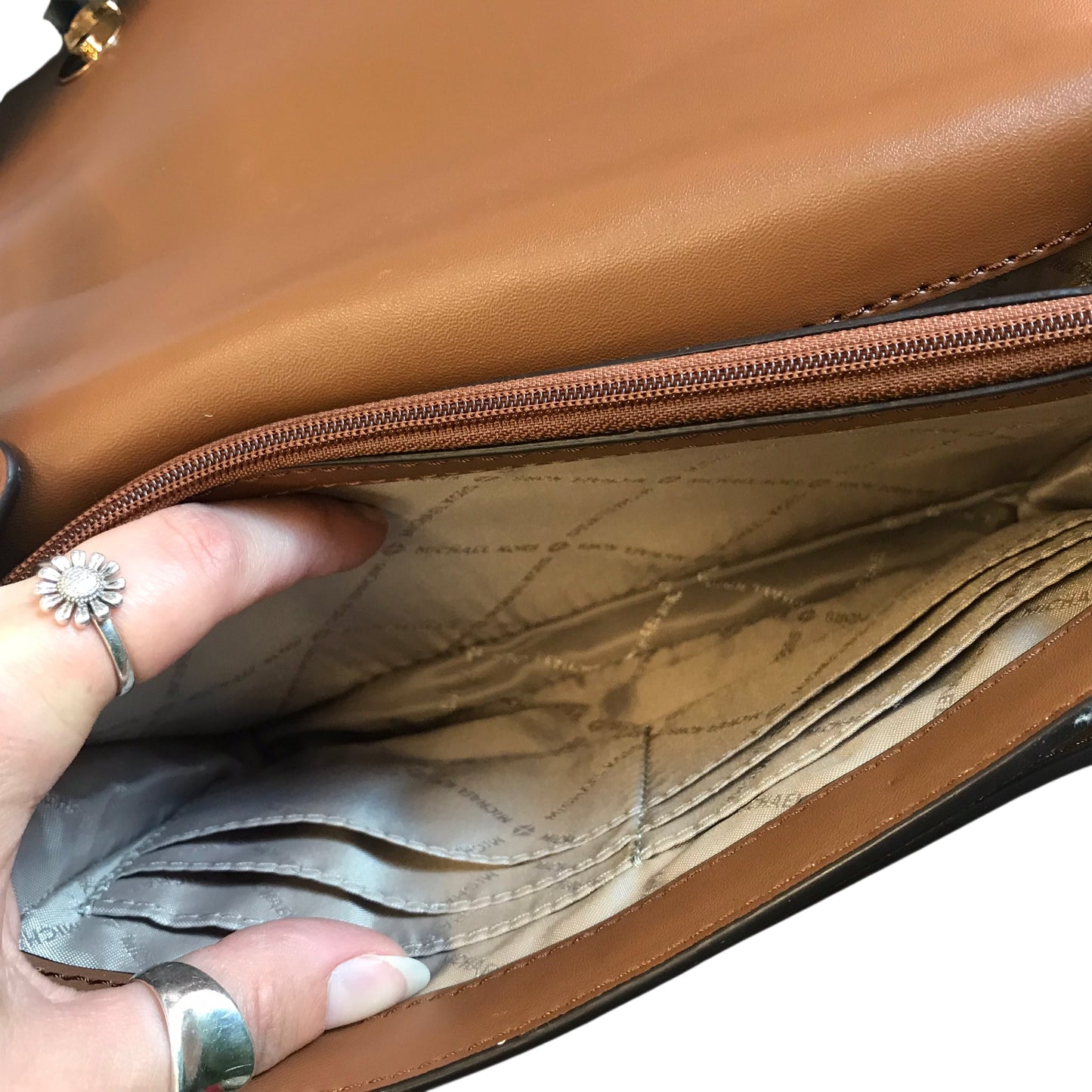 Crossbody Designer By Michael Kors In White, Size:Small