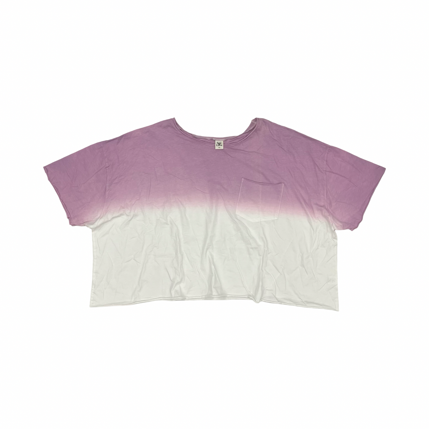 Top Ss By Sew In Love In Purple & White, Size:1X