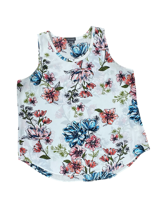 Top Sleeveless By Van Heusen In White, Size:Xl