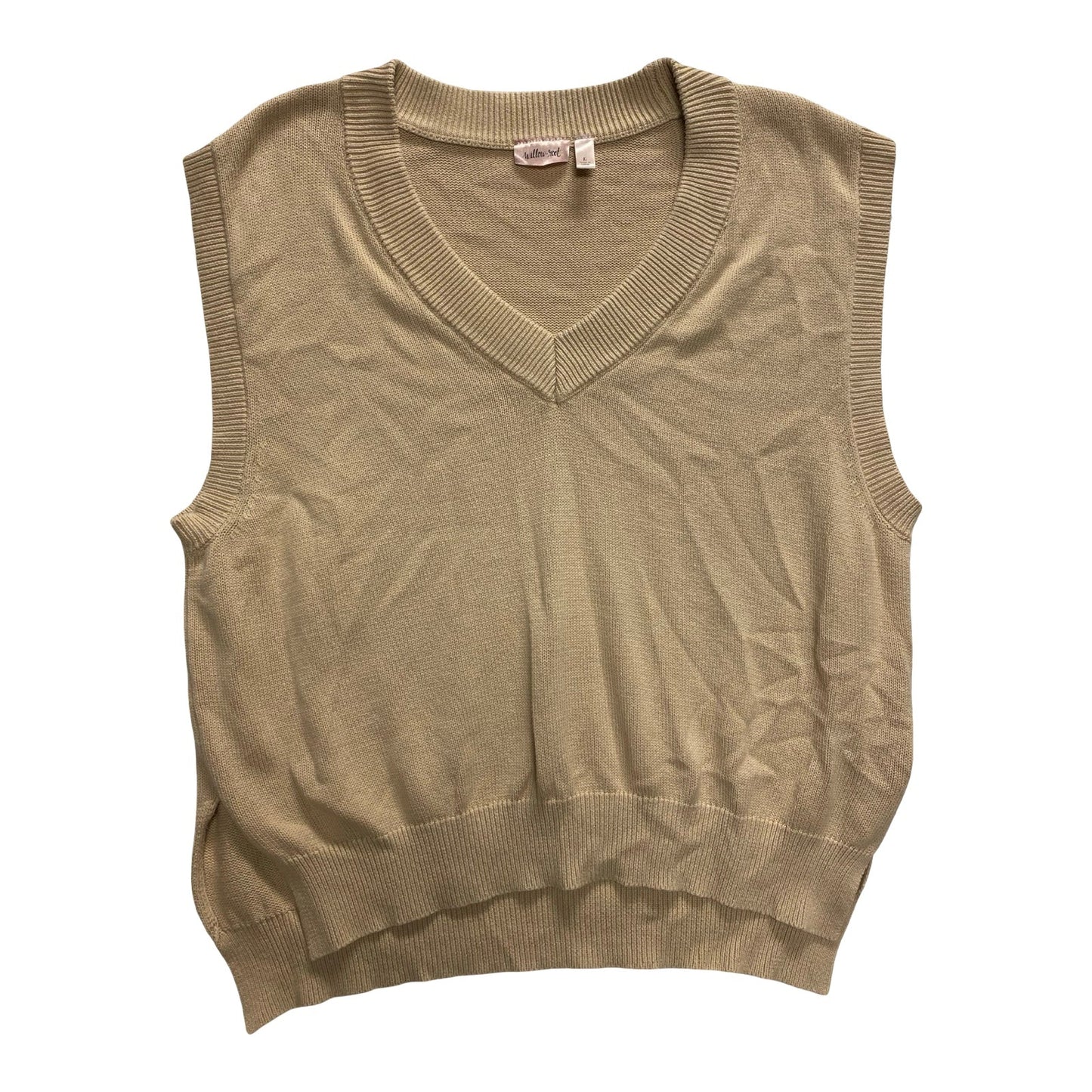 Sweater Ss By Willow & Root In Tan, Size:L