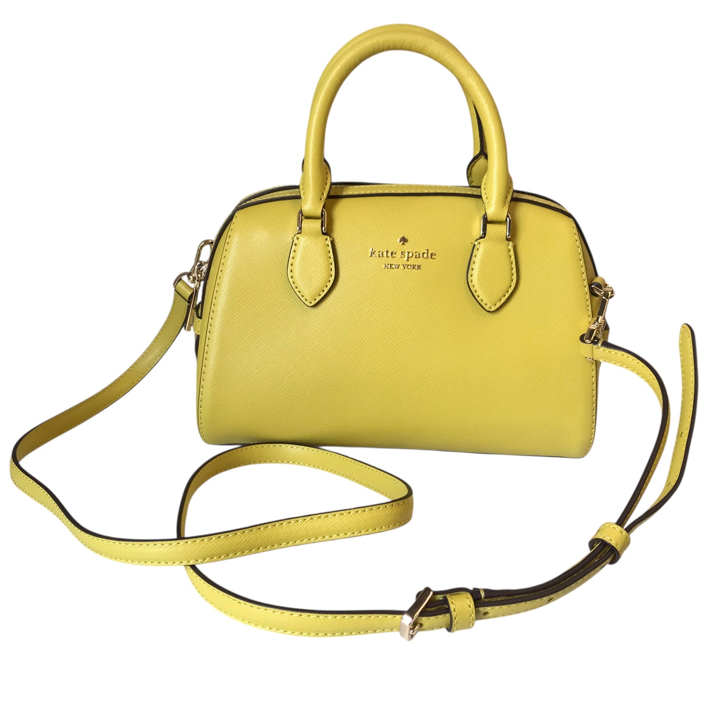 Crossbody Designer By Kate Spade In Yellow, Size:Small